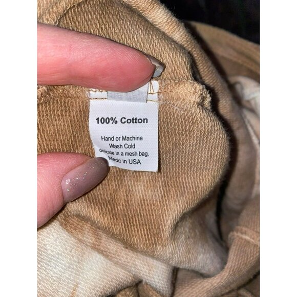 New Steel Pony Tie Dye Zip-Up Hoodie Cardigan / Dress With Pockets & Frayed Hem - Picture 8 of 9